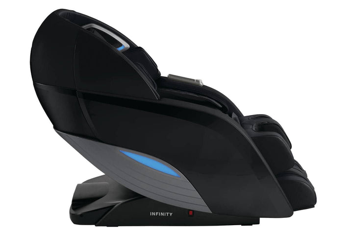 Infinity Dynasty 4D massage chair in a sleek black design, perfect for ultimate relaxation