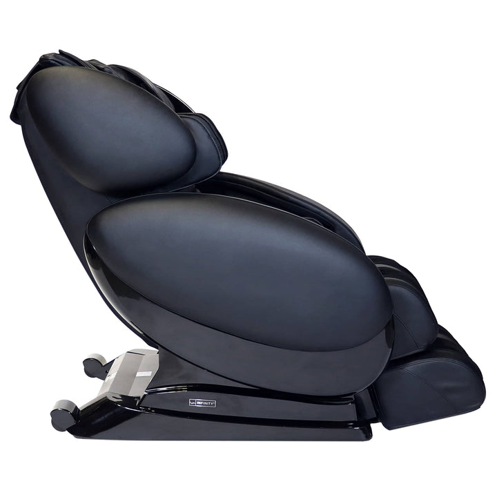 Infinity IT-8500 Plus massage chair in sleek black design offering advanced relaxation features