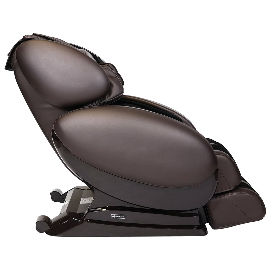 Infinity IT-8500 Plus massage chair in brown with ergonomic design for ultimate relaxation