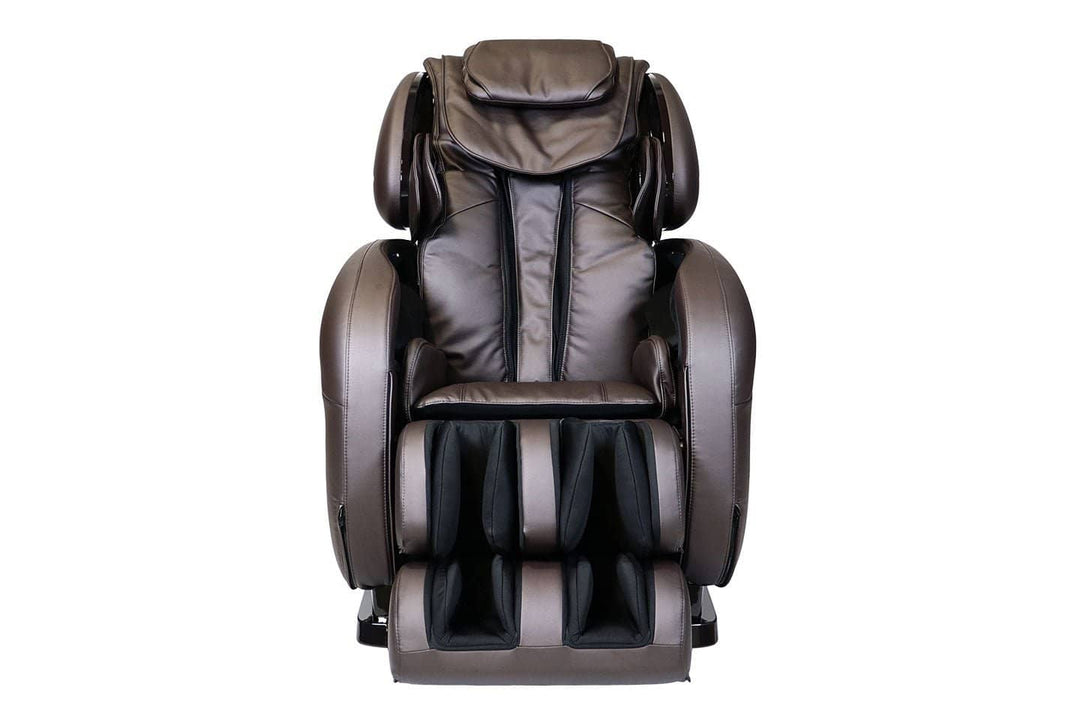 Infinity Smart Chair X3 massage chair in brown with ergonomic design and leg massagers