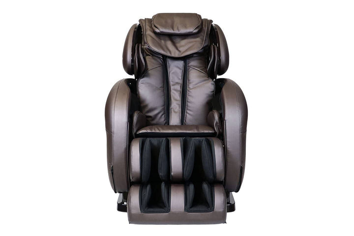 Infinity Smart Chair X3 massage chair in brown with ergonomic design and leg massagers