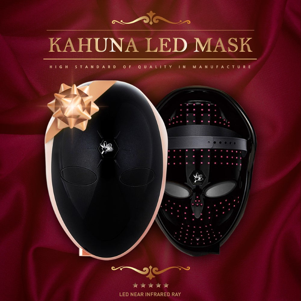 Kahuna premium NIR therapy face mask in sleek design, ideal for rejuvenating skin and enhancing beauty.