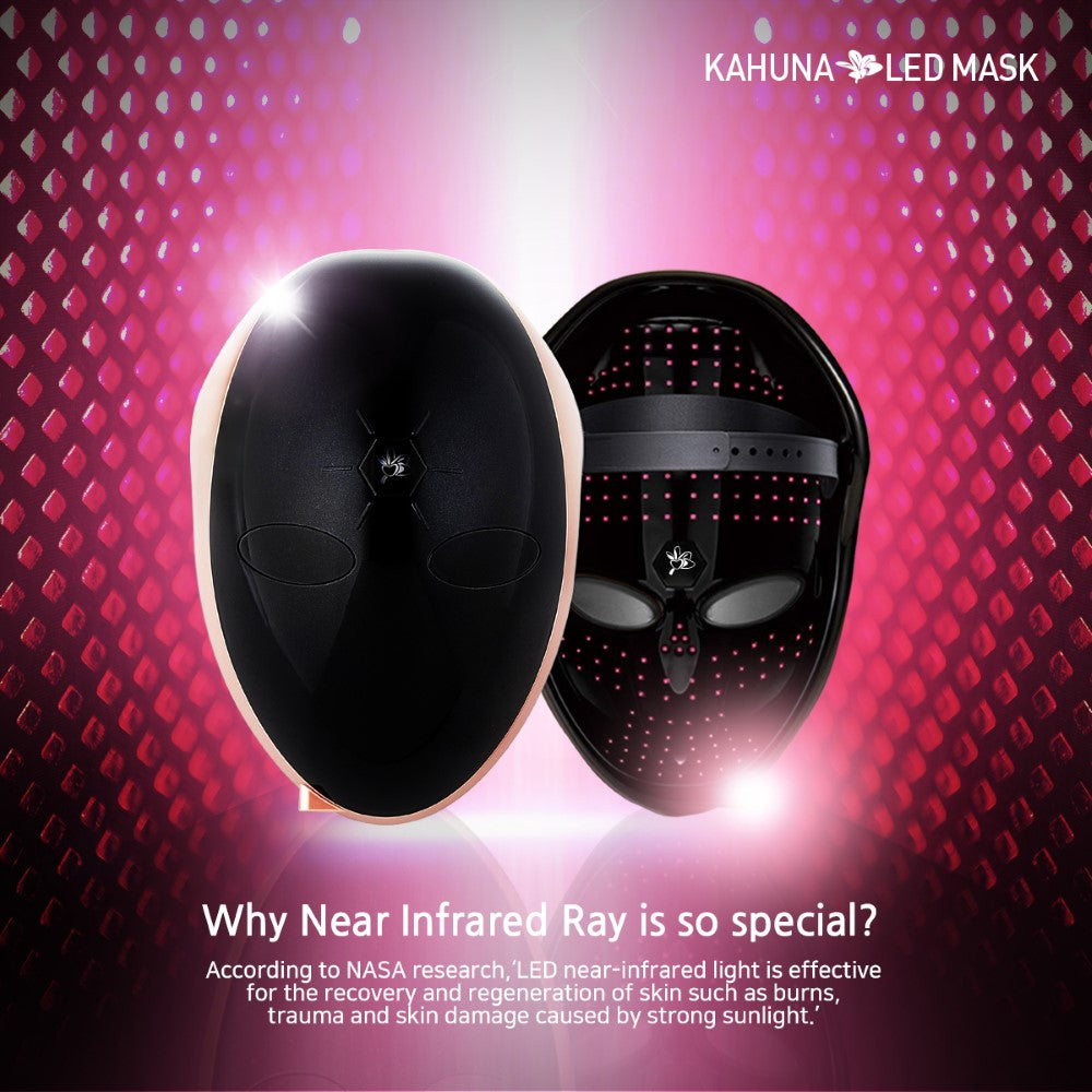 Kahuna premium NIR therapy face mask designed for skin recovery and regeneration with LED technology