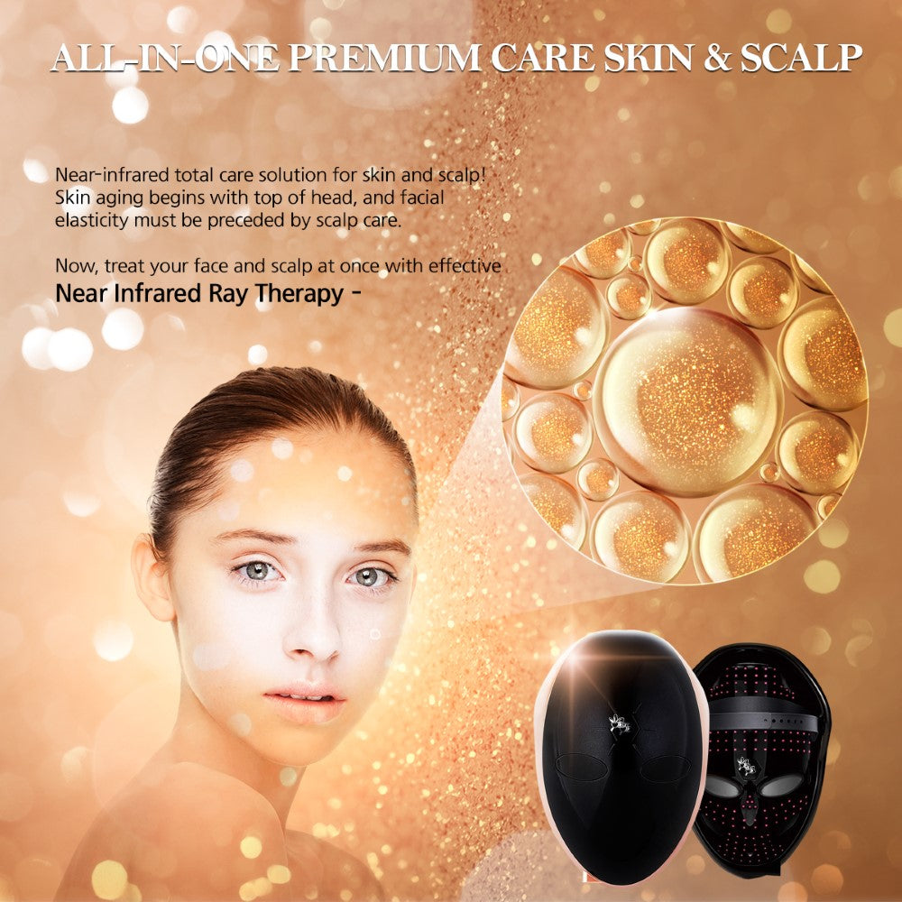Kahuna premium NIR therapy face mask designed for total skin and scalp care with effective near infrared ray therapy