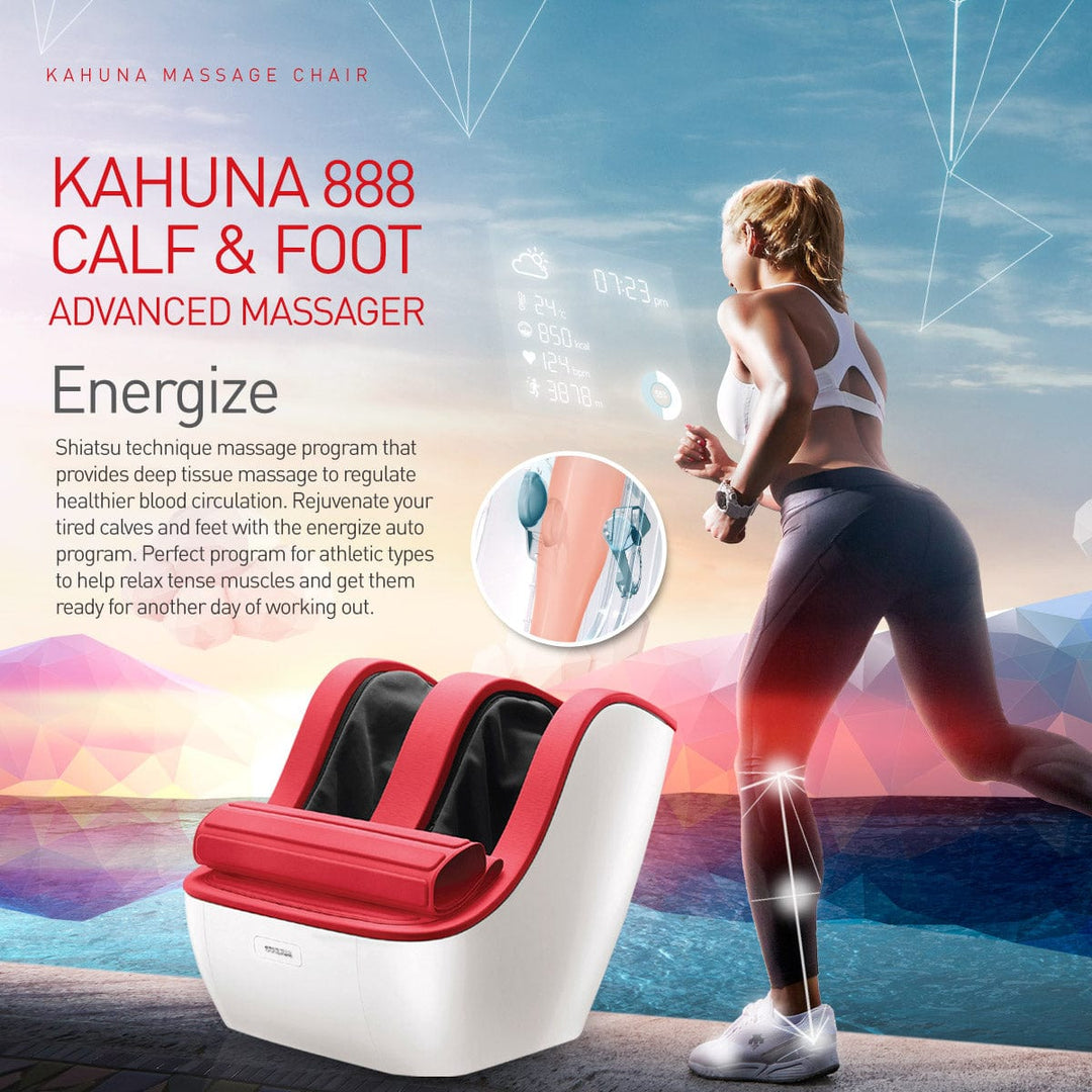 Kahuna 888 Calf and Foot Advanced Massager promoting relaxation foot and leg massager benefits for muscle recovery