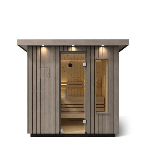 KOHLER C2 Outdoor Sauna in Weathered Grey Spruce - My Luxury Home Spa