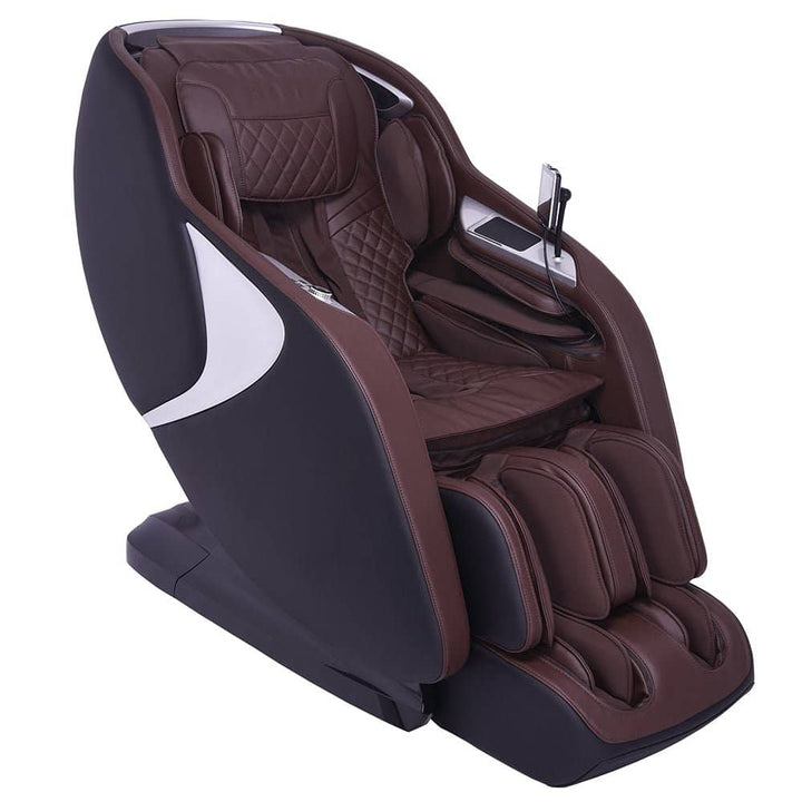 Kyota Joubu M880 massage chair with ergonomic design and luxurious brown upholstery for ultimate relaxation