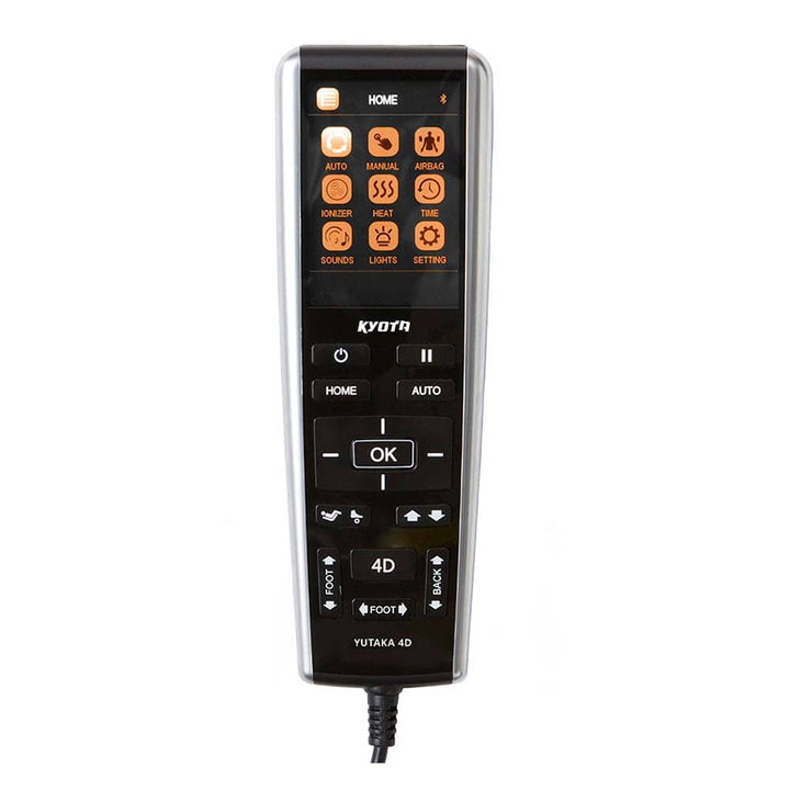 Kyota Kansha M878 massage chair remote control with various massage settings and features