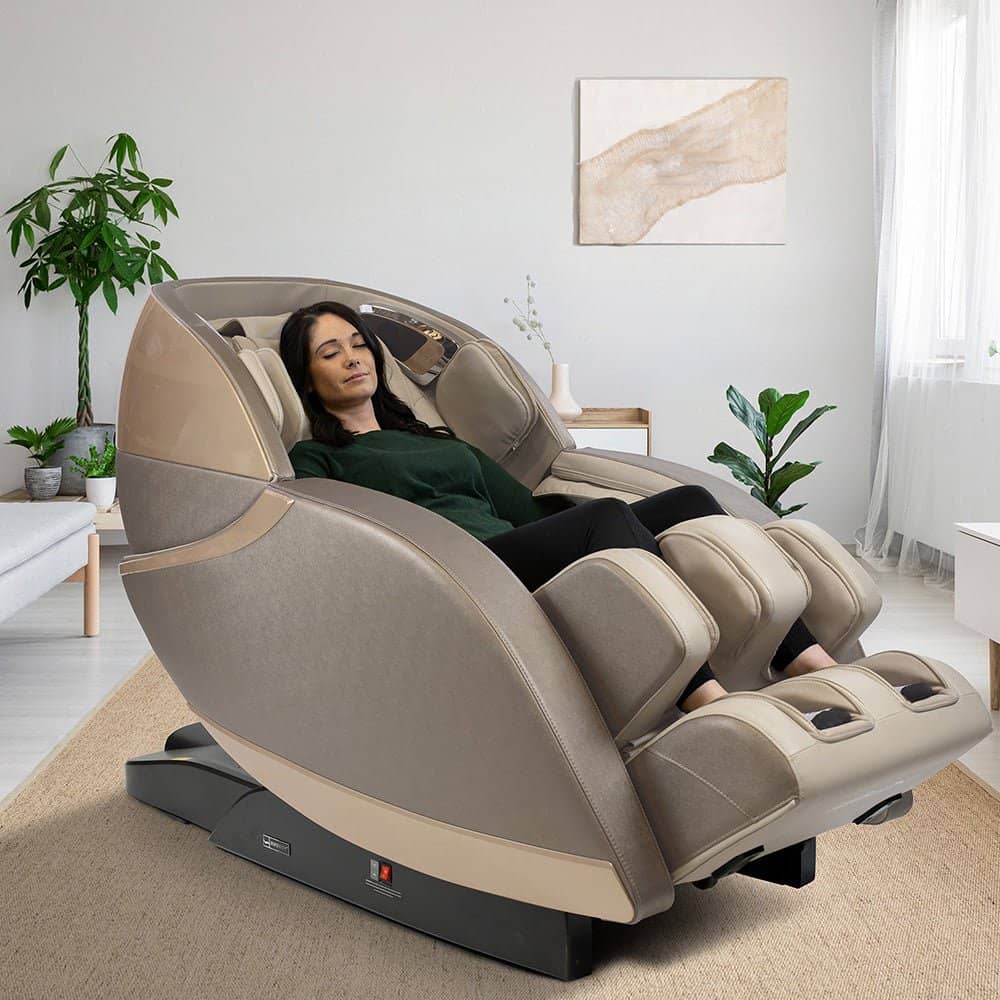 Kyota Kansha M878 massage chair designed for relaxation with plush upholstery and advanced massage features