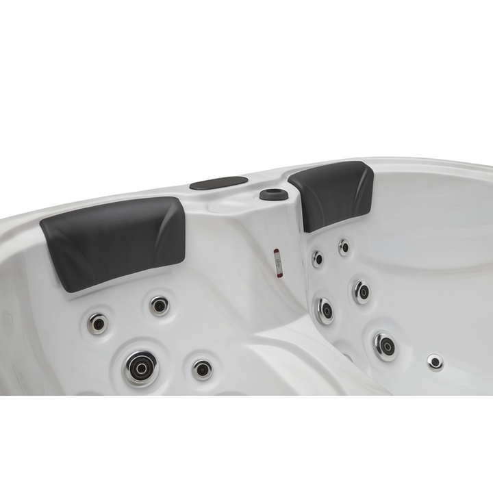 Luxury Spa Largo Studio Series hot tub interior with ergonomic seating and multiple jet nozzles