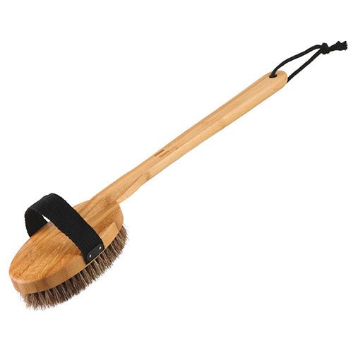 Rento luxury bath brush for home spa with a bamboo handle and soft bristles for a relaxing experience