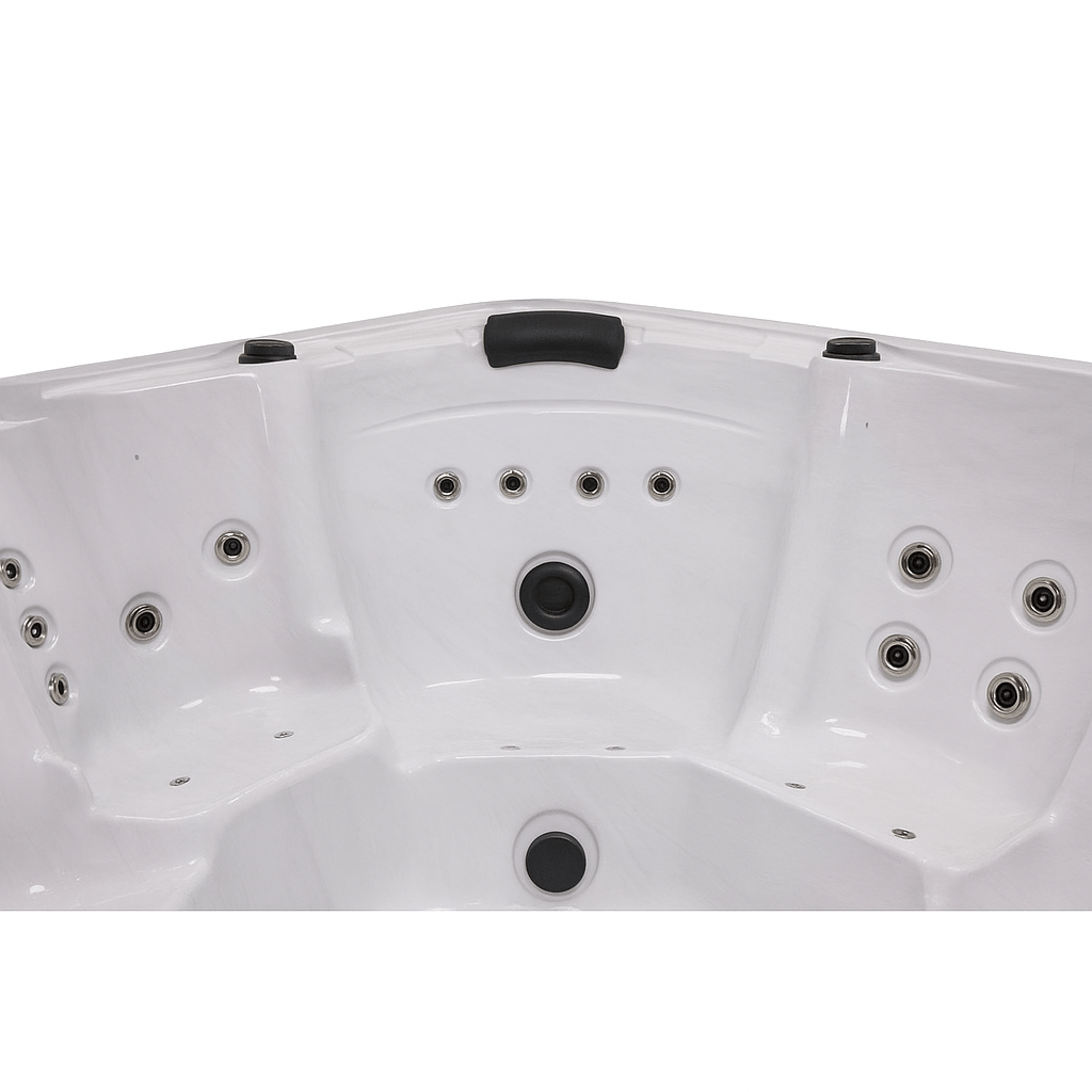 Luxury home hot tub featuring multiple jets for relaxing hydrotherapy experience