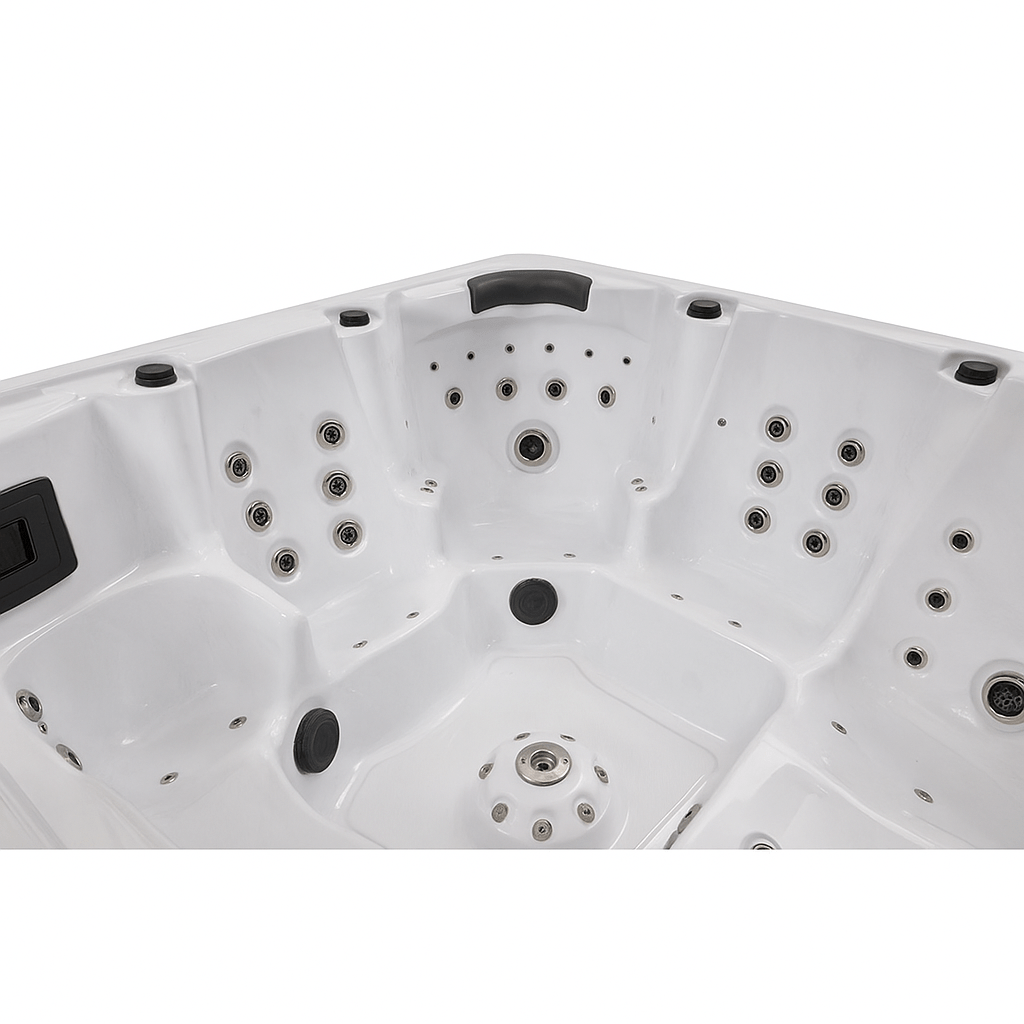 Spacious Luxury home hot tub with multiple jets for a relaxing spa experience