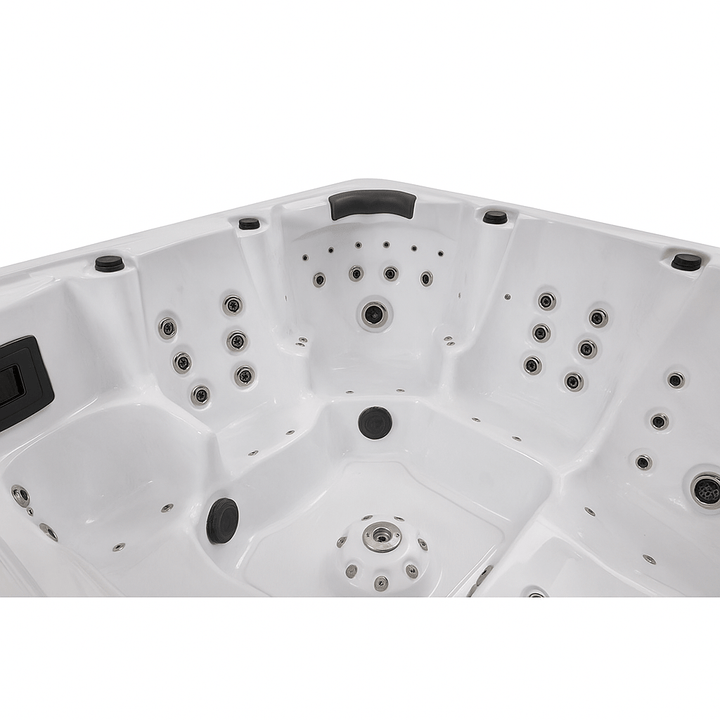 Spacious Luxury home hot tub with multiple jets for a relaxing spa experience
