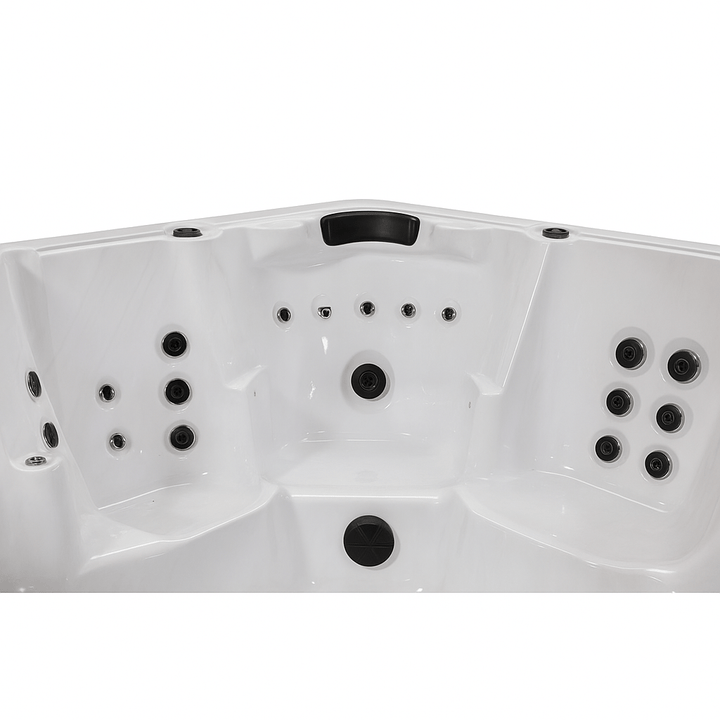 Luxury home hot tub with multiple jets for a relaxing spa experience at home