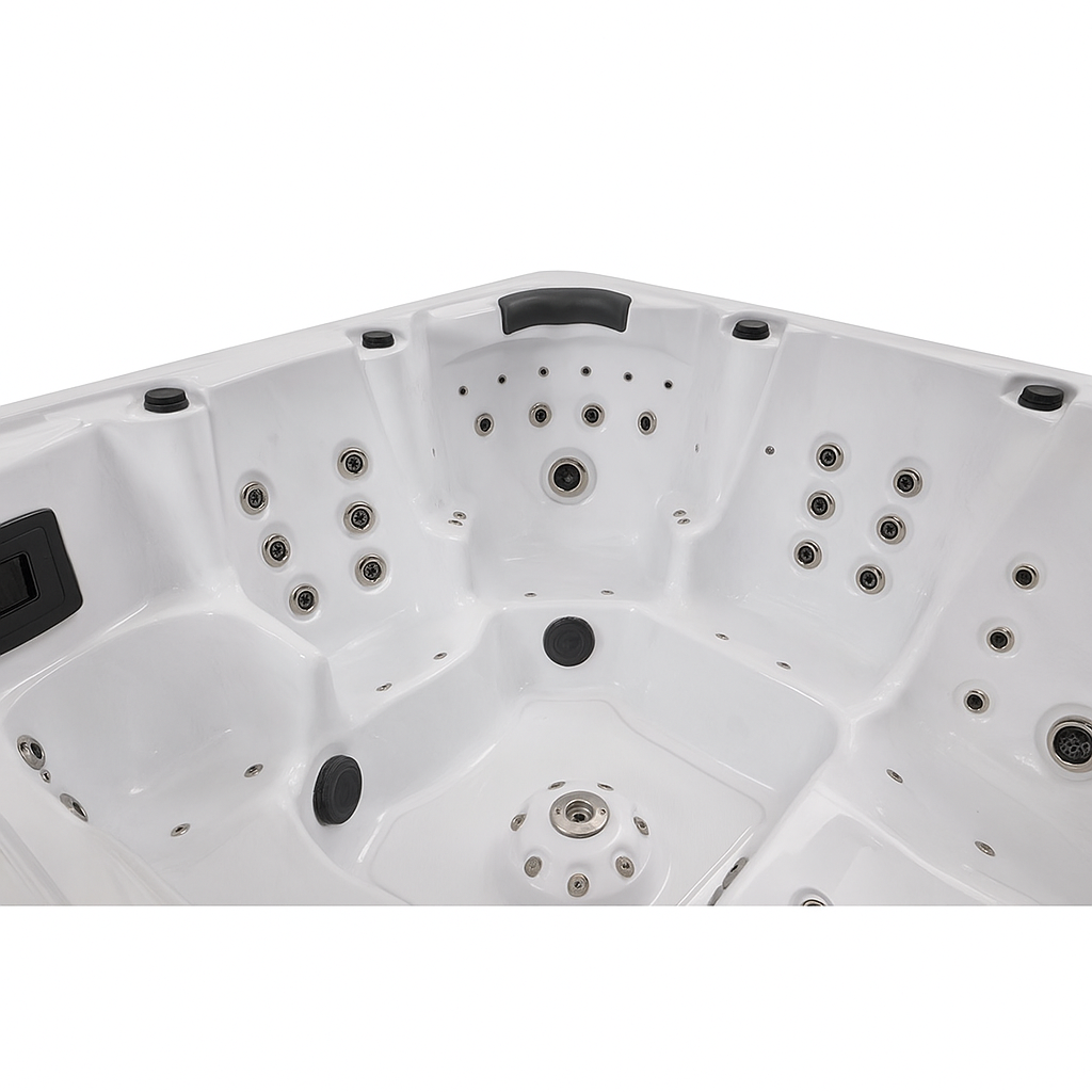 Luxury home hot tub by Luxury Spa with multiple jets and ergonomic seating for ultimate relaxation
