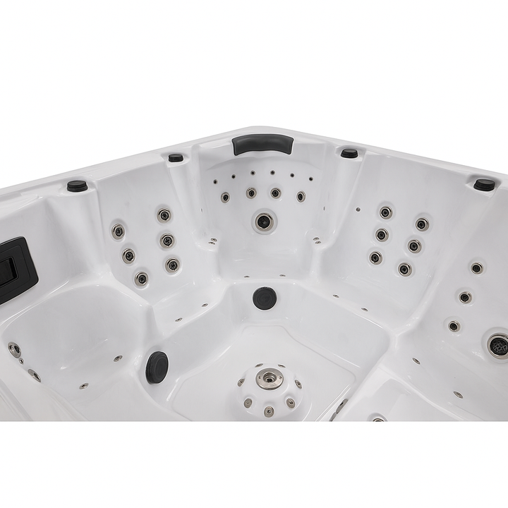 Luxury home hot tub by Luxury Spa with multiple jets and ergonomic seating for ultimate relaxation