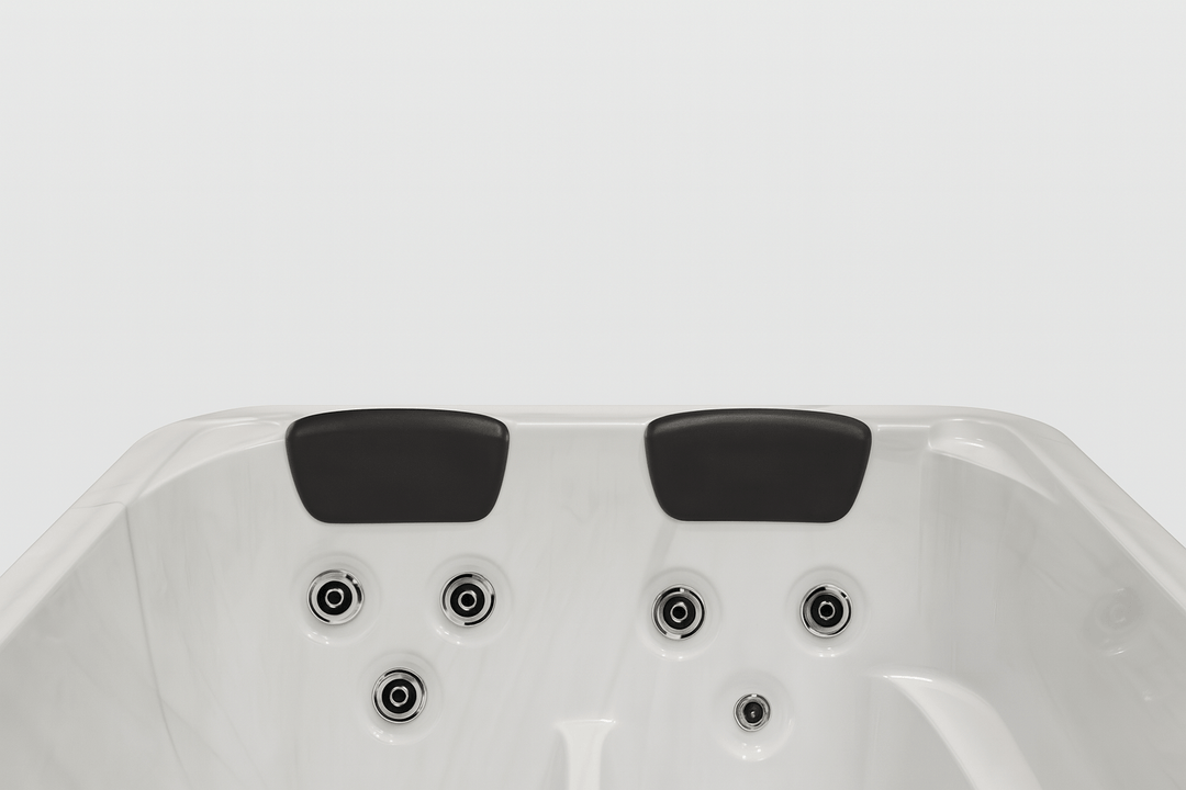 Luxury hot tub with multiple jets and comfortable headrests for ultimate relaxation