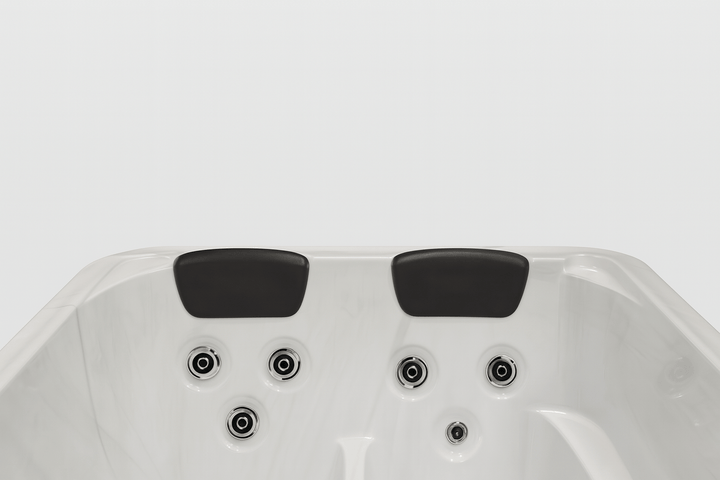 Luxury hot tub with multiple jets and comfortable headrests for ultimate relaxation