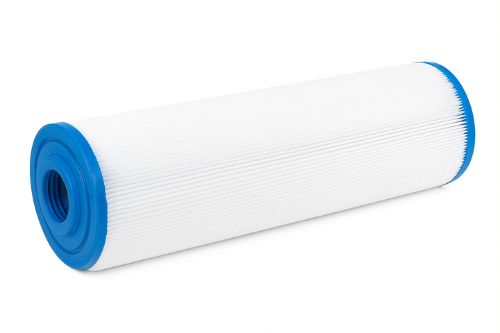 Luxury Spa luxury hot tub filter replacement with blue end caps and white pleated filter material