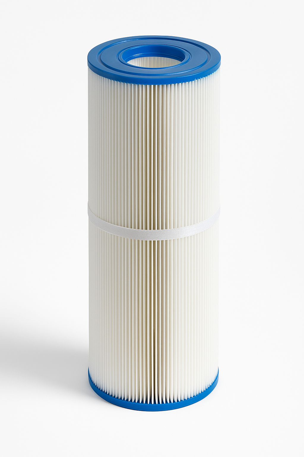 Luxury Spa replacement luxury hot tub filters with blue capped ends and pleated design