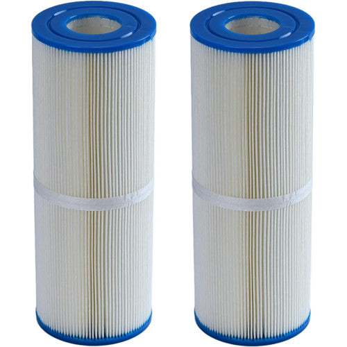 Luxury Spa replacement luxury hot tub filters with blue caps and pleated design set of two