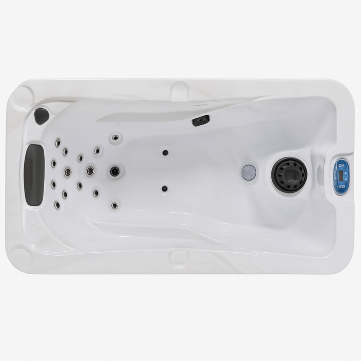 Luxury Spa white rectangular luxury hot tub for home with multiple jets and ergonomic design