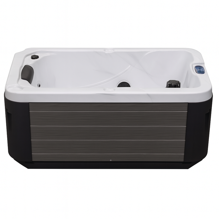 Luxury Spa modern luxury hot tub for home with white interior and wood panel exterior