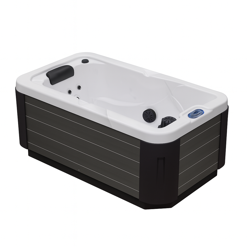 Luxury Spa modern luxury hot tub for home with comfortable headrest and sleek gray exterior panels