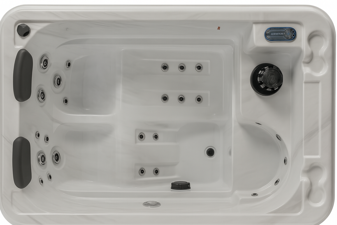 Luxury hot tub by Luxury Spa featuring multiple jets and ergonomic seating for ultimate relaxation