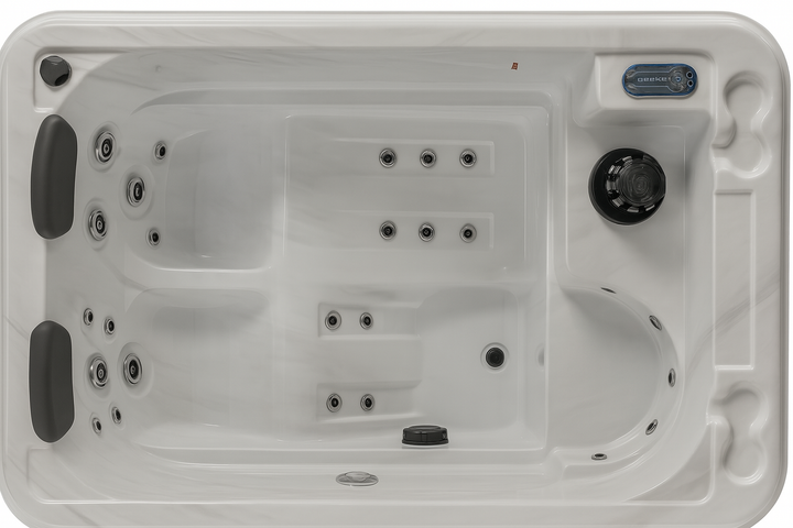 Luxury hot tub by Luxury Spa featuring multiple jets and ergonomic seating for ultimate relaxation