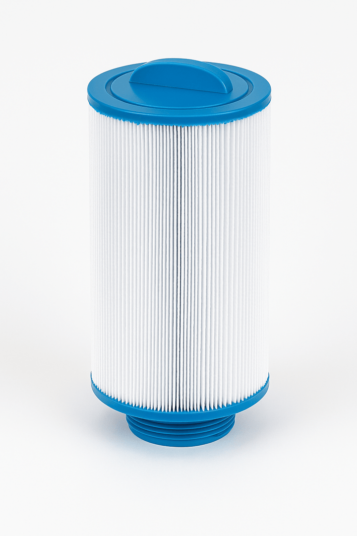 Luxury spa filter replacement with a blue top for clean and clear spa water