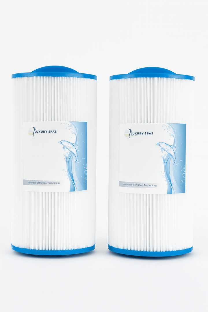 Two Luxury Spa filter replacement cartridges for clear and clean spa water