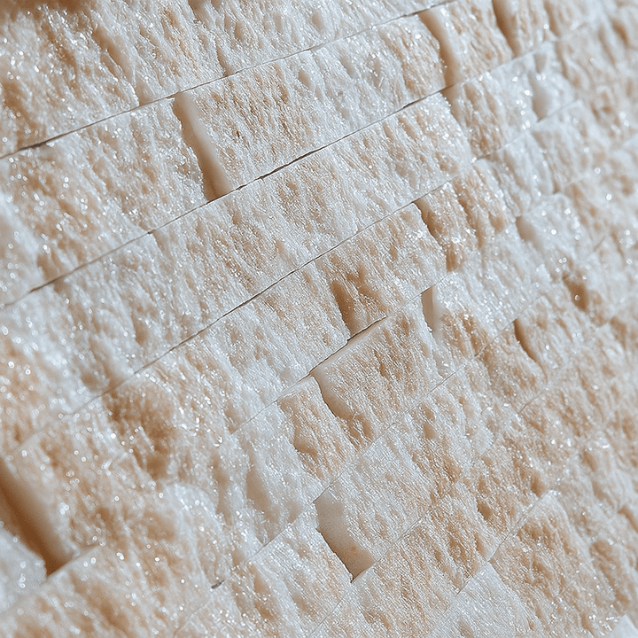 Close-up of wooden panels in a luxury two-person sauna with a sleek design and natural finish