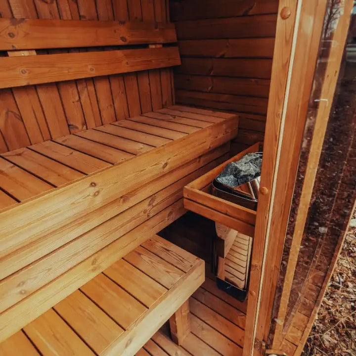 Mande MW12 ThermoWood Outdoor Sauna - My Luxury Home Spa
