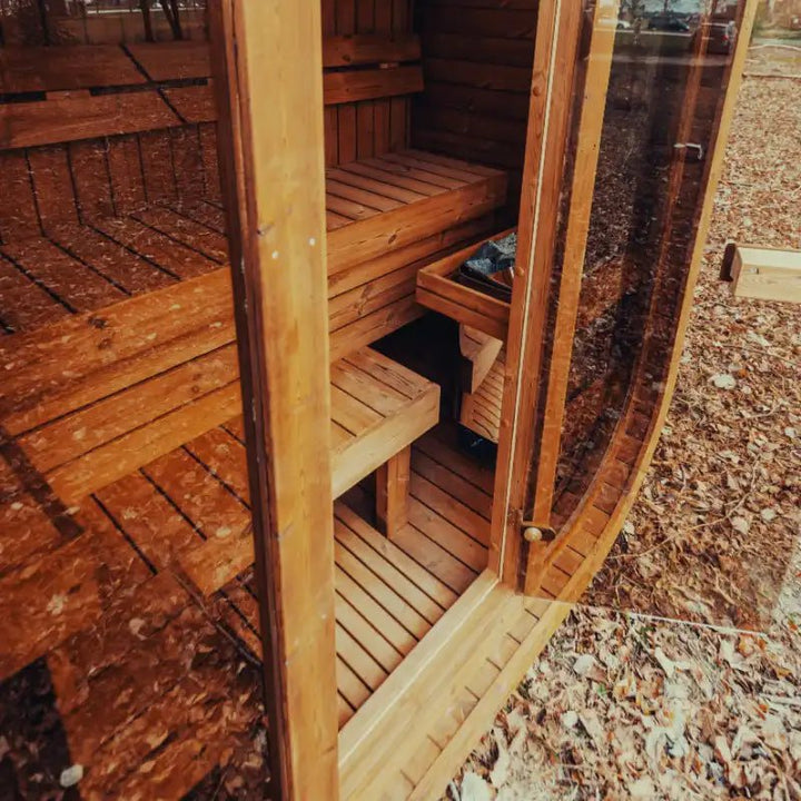 Mande MW12 ThermoWood Outdoor Sauna - My Luxury Home Spa