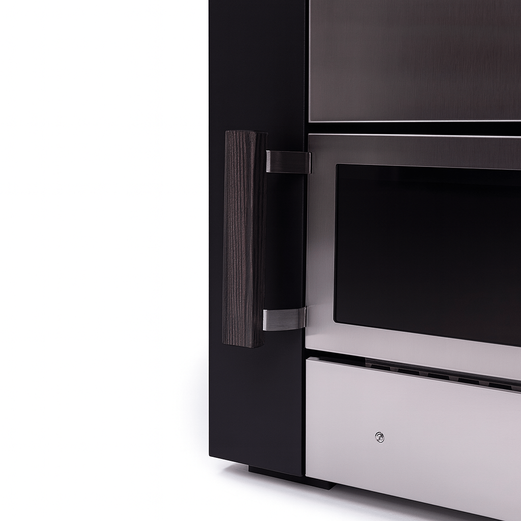 Narvi Kuru wood-burning sauna stove with sleek design and stainless steel finish for optimal heating