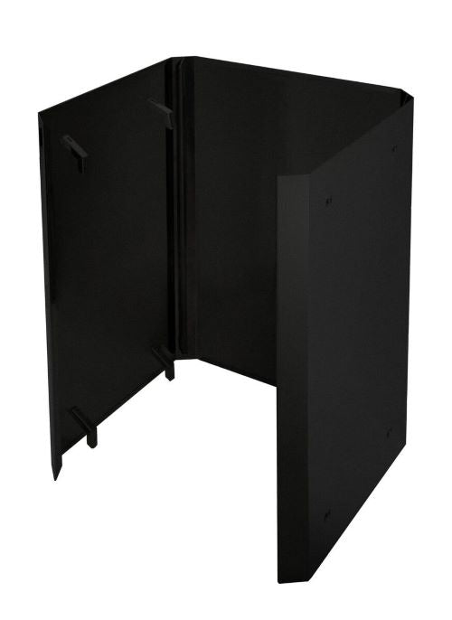 Narvi Kuru safety wall set black three panel folding stove guard for wood stove protection