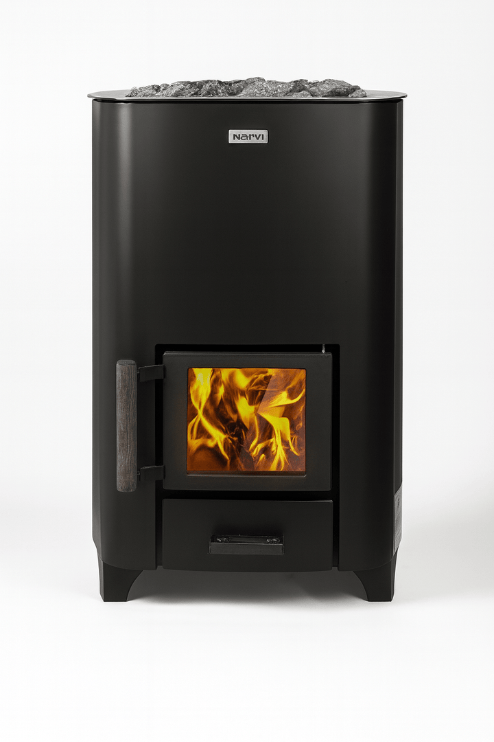 Narvi NC Black Wood - Burning Sauna Stoves - My Luxury Home Spa
