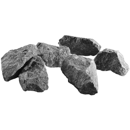 Narvi split-face sauna stones 44 lb. set of dark rough split-face rocks for sauna heaters accessory pack