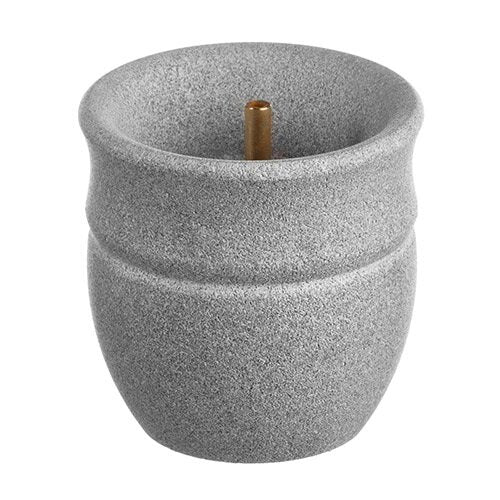 Hukka Finnish soapstone sauna accessory gray stone aroma bowl with brass center wick for sauna aromatherapy