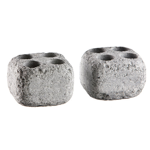 Hukka Finnish soapstone steam stones pair square blocks with four holes for sauna steam use