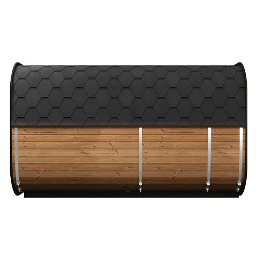 My Luxury Home Spa traditional outdoor home sauna suite with wooden exterior and black hexagonal roof