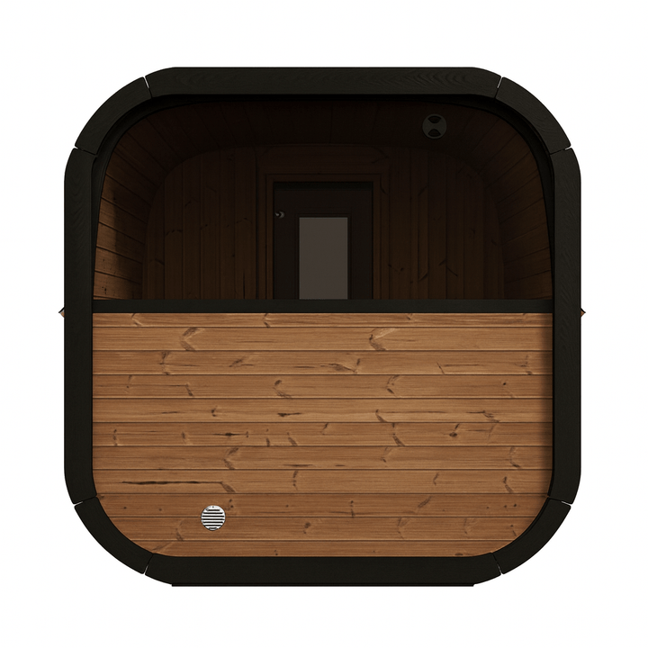 My Luxury Home Spa outdoor home sauna suite with natural wood finish and spacious interior design