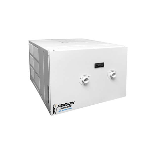Penguin Chillers 1.5 HP water chiller white industrial cooling unit with control knobs