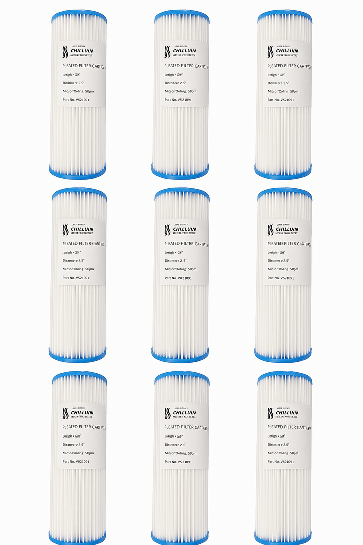 Set of 10 Penguin Chillers filter cartridges for efficient water filtration and cooling