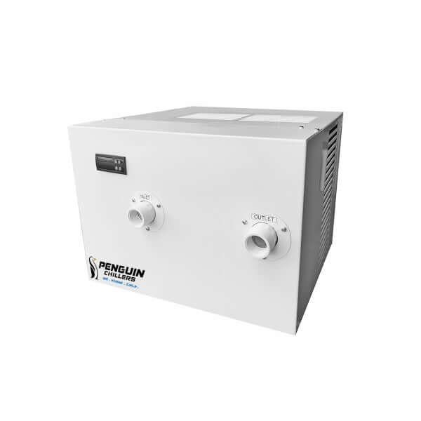 Penguin Chillers high efficiency water chiller with inlet and outlet connections for optimal cooling