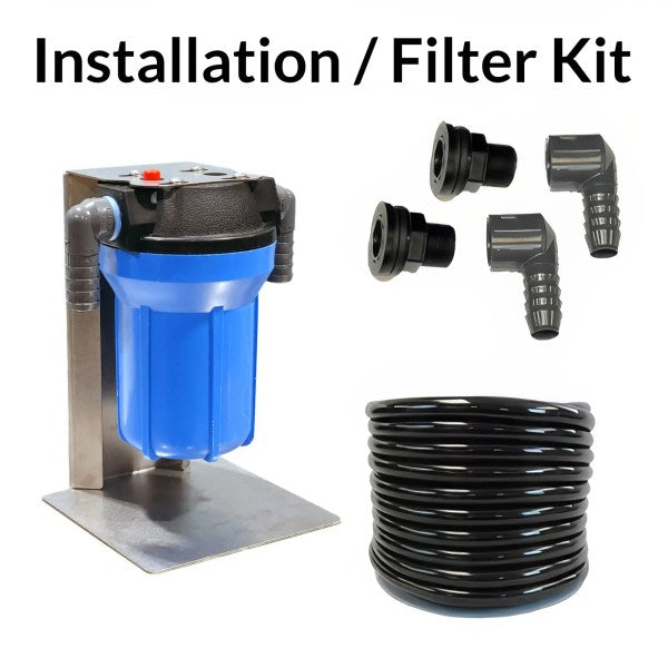 Penguin Chillers Installation Filter Kit for luxury home spa chiller with hose and connectors