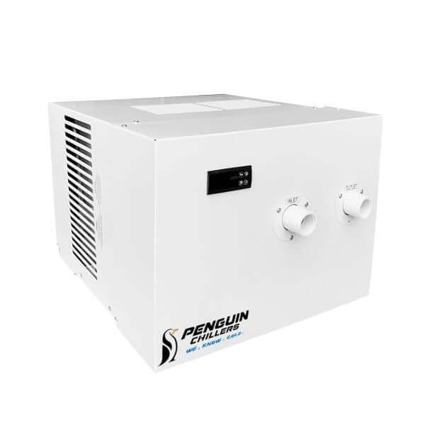 Penguin Chillers white home spa water chiller with digital display and water inlet outlet