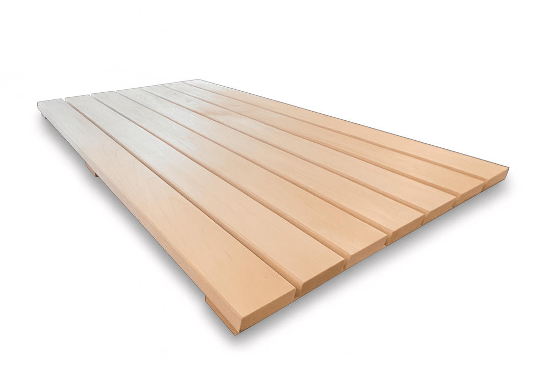 Premium aspen sauna floor kit made of natural wood for a stylish sauna finish